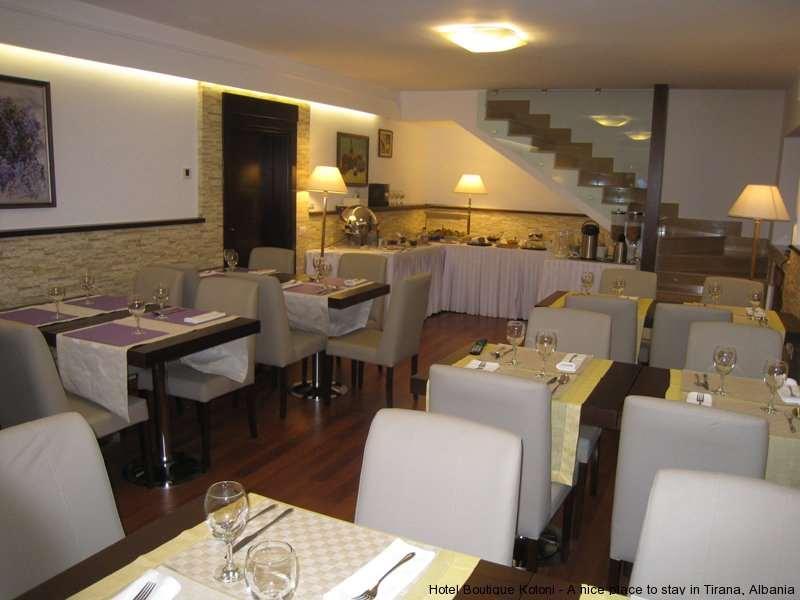Boutique Hotel Kotoni Tirana Étterem fotó